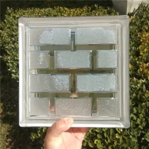 Decorative Hollow Building Glass Brick Fashion Design Brick Gem Pattern Glass Block