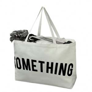 Hot Selling Wholesale Best Price Accommodate Overweight extra Large Oversized Shopping Canvas Tote Bag With Custom Printed logo - Product Image 2