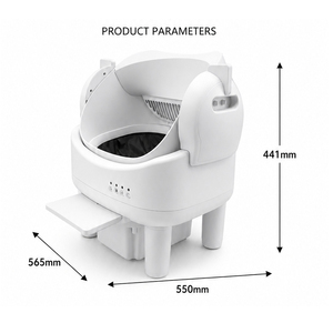 Caja de Arena Inteligente Autolimpiable para Gatos, Robot de Control de Arena con Sensor de Radar y Protección de Seguridad, Inodoro Automático para Gatos, Suministros para Mascotas - Product Image 5