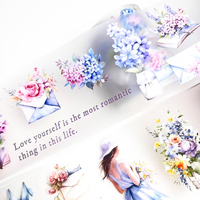 Ruban adhésif PET mat en gros pour scrapbooking et journalisation, autocollant personnalisé de haute qualité, ruban PET prédécoupé