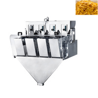 Détergent en poudre café en poudre protéine lait en poudre 4 têtes linéaire peseur machine remplissage automatique solution d'emballage