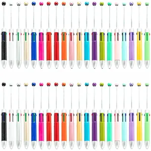Soododo XDHH-00034 New sales of high quality promotion diy four-color beaded pen Creative multi-color plastic ballpoint pen