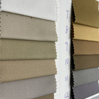 Tissu sergé en coton peigné haute densité avec 3 % de spandex pour pantalons cargo, 260 g/m², 3 % de spandex, 97 % de coton, tissu satiné drill