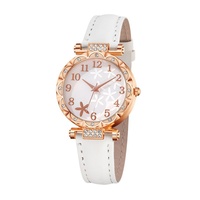 Jam Tangan Wanita Antik Sport Fashion Elegan Persegi 20mm Set Perhiasan Bunga Hitam Kalung Anting Jam Tangan Quartz Wanita