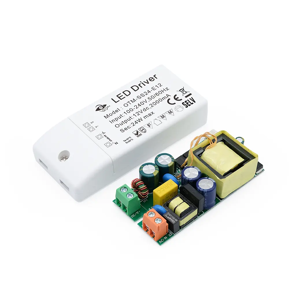 Mini alimentation lumineuse led avec interrupteur magnétique IP20, Ultra-fin, 24W, tension 12V/24V constante, 1 pièce, offre spéciale