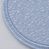 Sous-verre rond en tissu éponge bleu clair avec bord brodé, tapis à double couche pour boissons, idéal pour hôtels, restaurants, cafés, taille personnalisable
