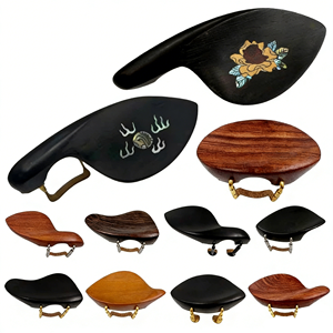 Kit Profesional de Reposacabezas para Violín, Tamaños 1/2, 3/4, 4/4, Madera de Ébano con Soporte Metálico - Product Image 2