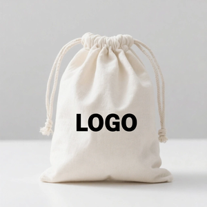 ถุงผ้าฝ้ายลินินแบบมีเชือกผูก ขนาดใหญ่ พิมพ์โลโก้และสีตามสั่ง สีพื้นเรียบง่าย ป้องกันฝุ่น - Product Image 4