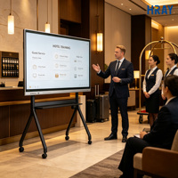 HRAY Écran interactif tactile infrarouge 4K UHD de 98 pouces tout-en-un OEM ODM pour l'enseignement en classe, les conférences d'entreprise et les groupes professionnels