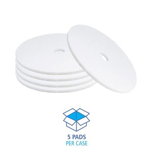 Pads de polissage pour sols Boardwalk BWK4024WHI de 24 pouces, blancs, pour le ponçage, 5 par carton, personnalisation OEM prise en charge - Product Image 2