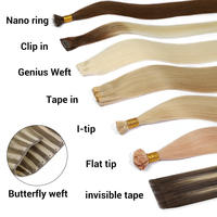 Extensions de cheveux I-Tip en kératine brute 100% Remy, naturelles, double tirage, européennes, vente en gros