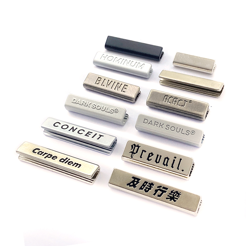 High quality belt tail tip Environmentally friendly zinc alloy belt accessories toothed clothing rectangular metal tail clip