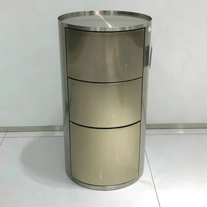 ตู้เก็บอุปกรณ์ร้านตัดผม - ตู้ทำงานทรงกระบอกสำหรับร้านทำผม - ตู้สแตนเลสรุ่นร้านตัดผม - ตู้เก็บของช่างทำผม - Product Image 1