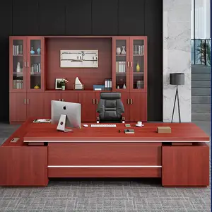 Benutzer definierte Mdf Board Holz Escritorio De Executive Ceo Boss Büro Schreibtisch Manager Kommerzielle Büromöbel Büro tisch L-förmig