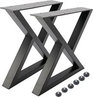 Pied de table/bureau en métal cantilever thermolaqué pour usage bureautique DIY avec accessoires