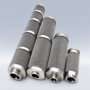 ไส้กรองใยโลหะแบบจีบชนิดไม่ถักทอ 316L ขนาด 10 นิ้ว พร้อมมาตรฐานการกรอง 3 ไมครอน สำหรับการใช้งานในอุตสาหกรรมปิโตรเคมีความหนาแน่นสูง - Product Image 1