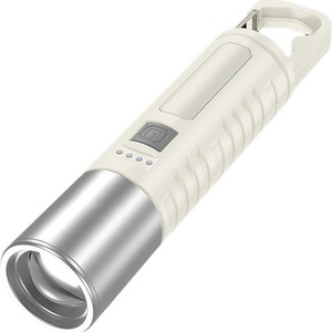 Led <b>Flashlight</b> 18650 <b>Rechargeable</b> Zoom Outdoor Camping With Hook White Light - Product Image 2