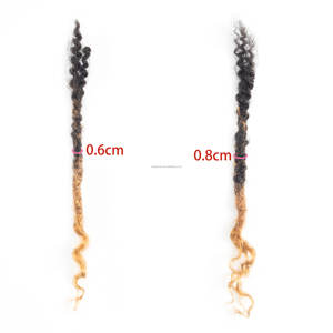 0,8 cm 100% Extensión de cabello Dreadlocks hecha a mano Extensiones de LOCs flexibles Cheveux Naturel Afro Kinki Coily Lisa Locs para mujer - Product Image 4