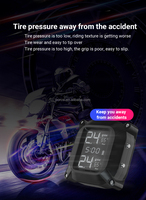Système de surveillance de la pression des pneus de moto Porcsi, surveillance en temps réel, écran LCD, autonomie de la batterie de 3 ans, capteurs internes pour 2 roues