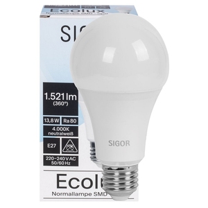 Lampe LED, ECOLUX, AGL-Form, E27, 4000K (9019601273) - Product Image 1
