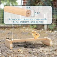 Perchoir en bois pour poussins, support autoportant pour l'entraînement, barre carrée en bois massif, pour l'exercice au sol dans le poulailler
