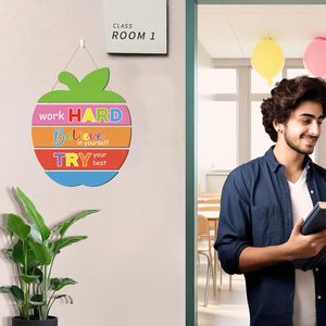 Targhe in <span class=keywords><strong>Legno</strong></span> Grezzo Personalizzabili da Appendere a Parete, con Motivo Arcobaleno Bianco, per Artigianato Fai-da-te - Product Image 6