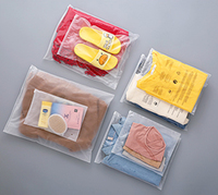 Kunden spezifische wieder versch ließbare biologisch abbaubare Reiß verschluss tasche aus gefroste tem Kunststoff mit Logo-Taschen für Kleidung