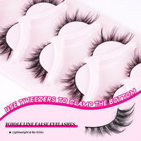 Meilleures ventes transfrontalières : 5 paires de faux cils synthétiques style renard, naturellement épais, volumineux et recourbés ; effet œil de chat