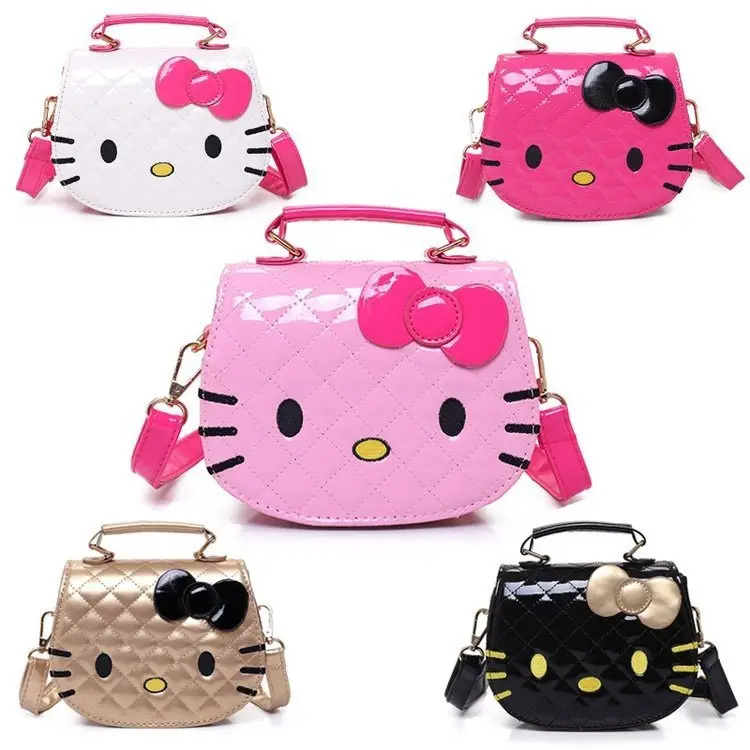 Cartoon Kids Bag Cartoon Wallet Hello Cat Crossbody Bag borse a tracolla per bambini