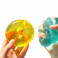 Anneau de bain donut de 8,5 cm en TPR texturé maltose, jouet à presser, emballé en boîte, aliment simulé moulable à rebond lent, jouet anti-stress