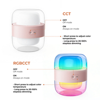Lampe de chevet moderne et simple, rechargeable, flexible, à courant continu, lumière d'ambiance, lumière RGB, intensité réglable, portable, intérieur/extérieur, chambre à coucher
