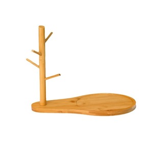 Porte-clés en bois en forme d'arbre avec plateau, type sur pied, pour l'organisation de l'entrée de la maison - Product Image 2