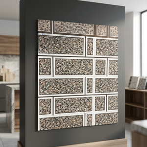 Carreaux de mur en céramique 3D à motif de pierre naturelle 12x24 30x60 cm Carreaux de porcelaine d'extérieur à élévation brillante et brillante - Product Image 3