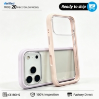 Coque de téléphone en silicone transparent 2-en-1 antichoc en silicone liquide, faible MOQ, OEM ODM, protection pour iPhone 17 Pro Max