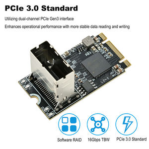 Fabrieks-OEM interne <span class=keywords><strong>M</strong></span>.2 <span class=keywords><strong>M</strong></span>-key naar 4 SATA 3.0 poorten 6GB/s adapterkaart voor desktop pc / NAS B-key <span class=keywords><strong>M</strong></span>-key NGFF met Mini SAS interface - Product Image 3