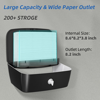 Distributeur d'essuie-mains personnalisé à plis multiples Z/V/N carrés encastrés Distributeur d'essuie-mains en papier noir Cuisine Toilette Salle de bains