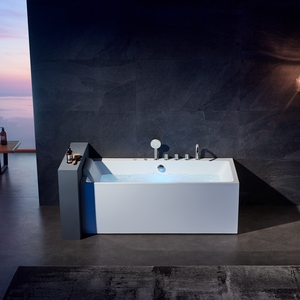 <span class=keywords><strong>Baignoire</strong></span> autoportante en acrylique AFFINARE 1,8 m avec hydromassage pour salle de bain, utilisation intérieure, 12 jets, design moderne, avec drain - Product Image 6