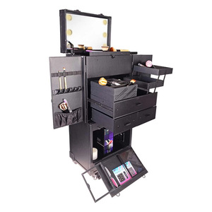 Maletín de <span class=keywords><strong>Maquillaje</strong></span> Rodante Personalizable de Alta Gama, Iluminado, Multifuncional, de Gran Capacidad, con Espejo LED - Product Image 3