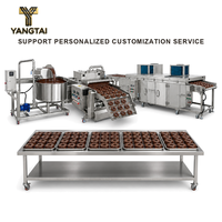 Ligne commerciale de recouvrement et de refroidissement au chocolat pour usine de snacks, spécialisée dans la fabrication de biscuits et gaufrettes enrobées