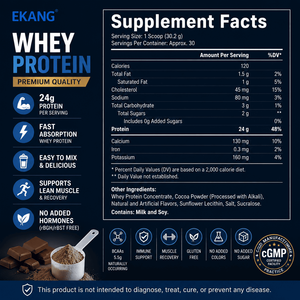 Private Label Whey <b>Protein</b> Powder 24g Per Serving Fast Absorption Easy Mix Chocolate Flavor Muscle Recovery Supplement - Product Image 2