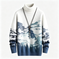 Cardigan en tricot doux et chaud à col rond pour homme, de haute qualité, mode hiver, ample et décontracté, à manches longues, avec détails boutonnés