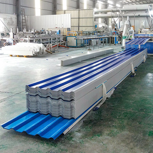 Customized Hollow Plastic Roofing Tiles 10mm Corrugated PVC Blue And White For Factory Buildings Livestock Sheds - Product Image 1