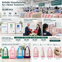 Sac fourre-tout en toile de coton personnalisé avec logo brodé, réutilisable, uni, rayé, bleu, violet, couleur bonbon, pour cadeaux, vente en gros