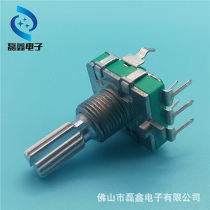 Ec16 Audio Encoder 9Mm Bushing Thread With <b>Push</b> <b>Button</b> <b>Switch</b> 24 Pulse Output Vertical Orientation Terminal Pins - Product Image 3