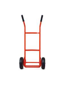 Red Steel Hand Cart 2 Wheels Durable Powder Coated Platform <b>Trolley</b> for <b>Moving</b> Transport - Product Image 1