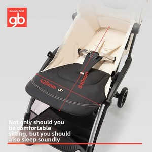 <span class=keywords><strong>Cochecito</strong></span> de Bebé de Cuatro Ruedas <span class=keywords><strong>GB</strong></span> para Kunpeng, Asiento Ancho Reclinable, Modelo Portátil D2800, Marco de Aleación de Aluminio, 15 kg - Product Image 5