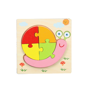 <span class=keywords><strong>Puzzle</strong></span> <span class=keywords><strong>3D</strong></span> en bois Éléphant pour bébés de 0 à 3 ans – Développement précoce de l'intelligence pour garçons et filles - Product Image 2