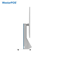 WestarPOS CRS001 Kiosco de Autoservicio de 24 Pulgadas con Base para Piso, Color Blanco, J6412, 8GB, 256GB