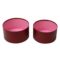Boîtes rigides enduites de 1 mm d'épaisseur avec logo personnalisé, forme cylindrique, boîte cadeau pour l'emballage des fleurs, laminage brillant mat, recyclable