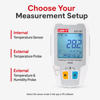 Enregistreur de données de température et d'humidité UNI-T A57 BT, thermomètre hygromètre numérique pour la chaîne du froid alimentaire, 1 an IP55
